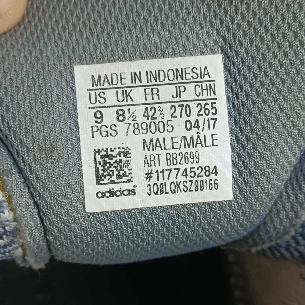 Adidas Cloudfoam Running Shoes BB2699 Gray Sneakers Mens Size‎ US 9